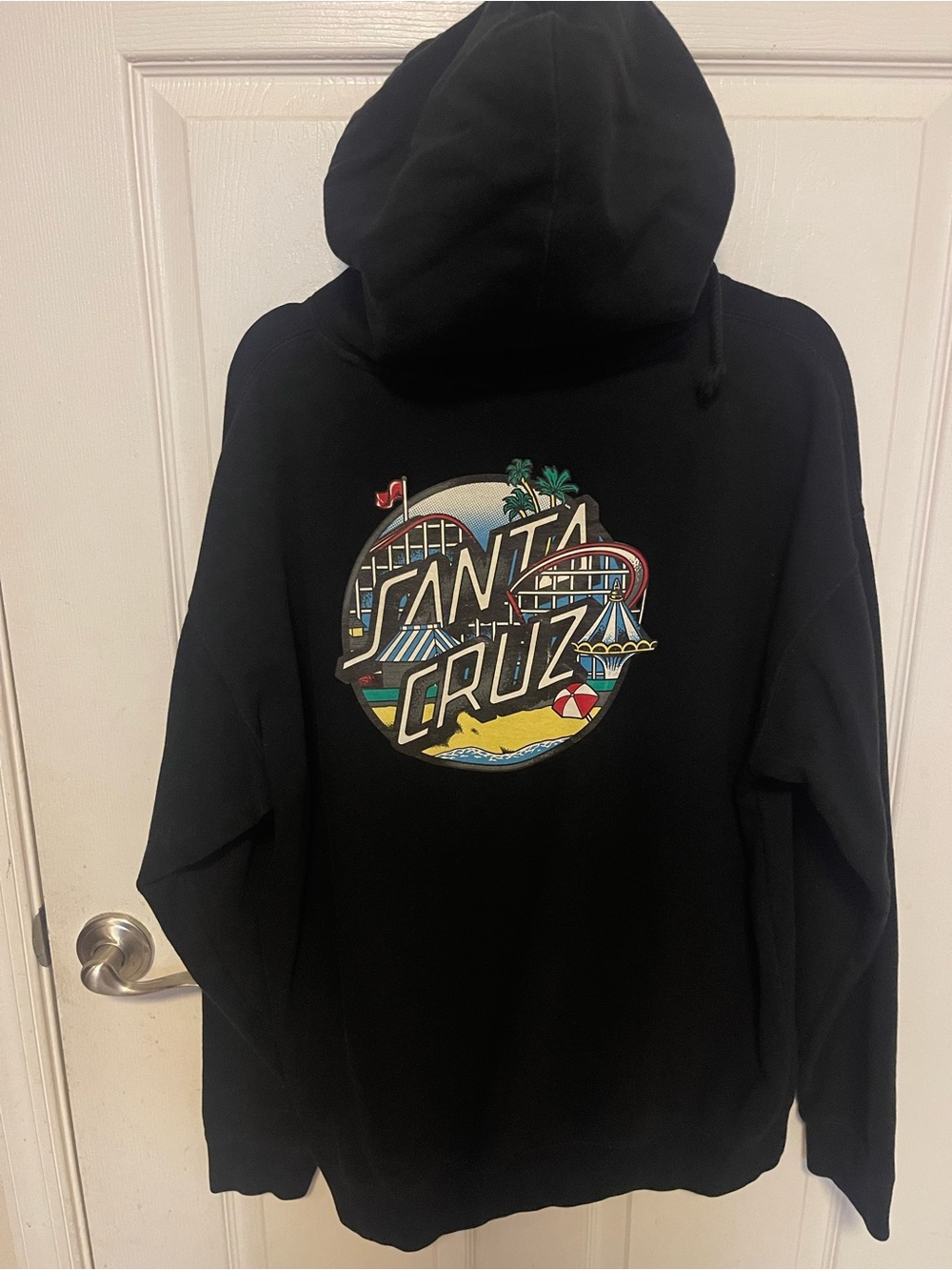 Santa Cruz Skateboards Black Graphic Hoodie Sweatshirt
